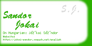 sandor jokai business card